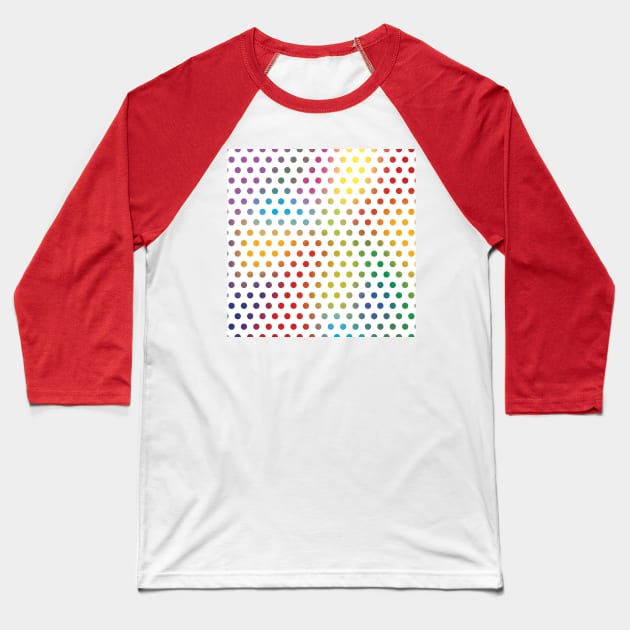 polka dot colorful Baseball T-Shirt by PREMIUMSHOP